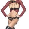 A woman in lingerie posing for the camera.