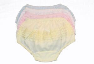 A set of four panties in different colors.