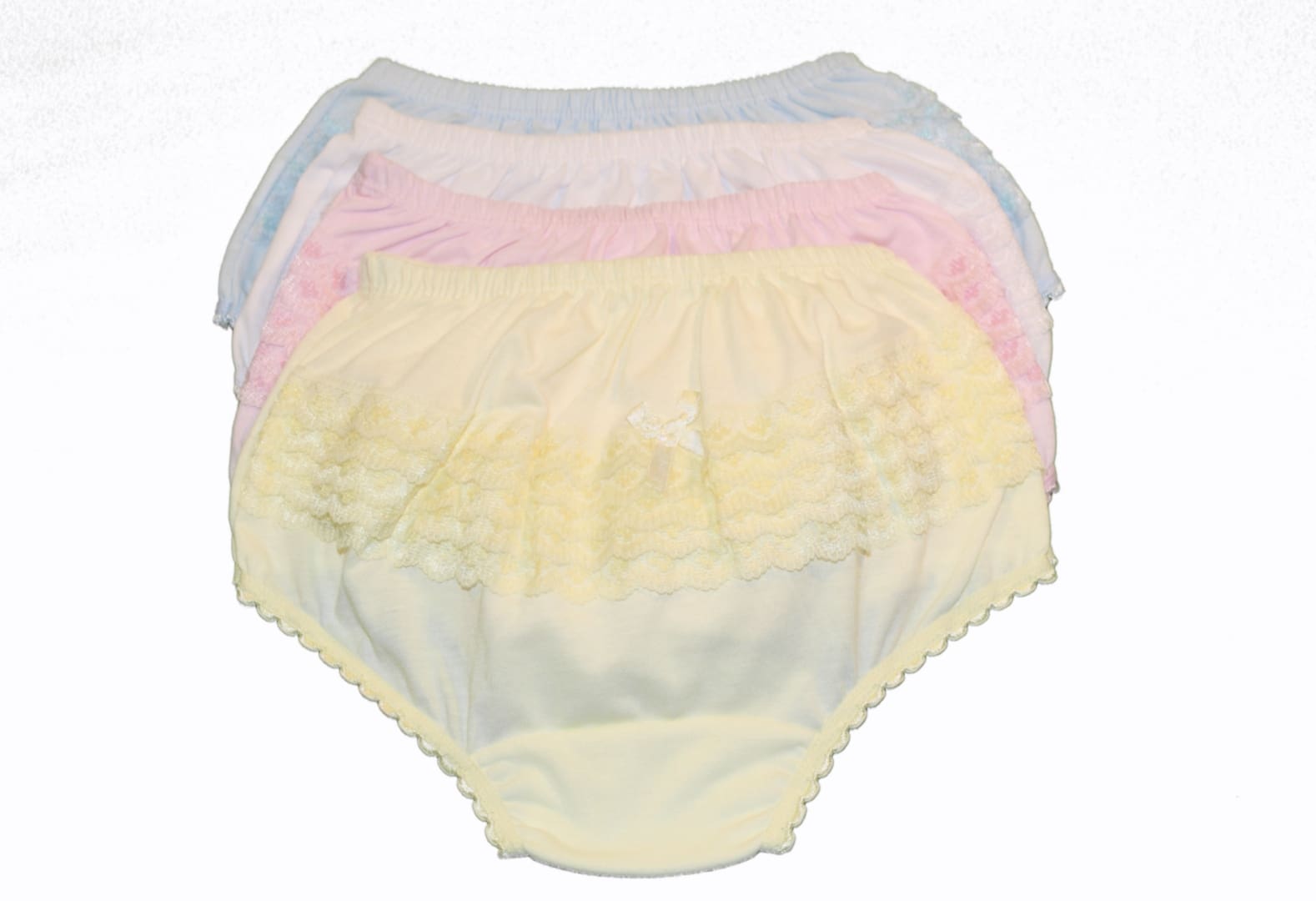 A set of four panties in different colors.