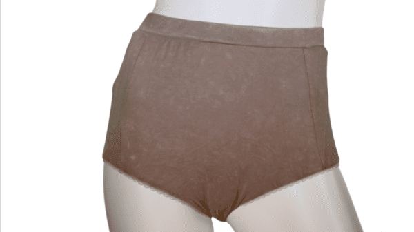 A close up of the front of a woman 's underwear.