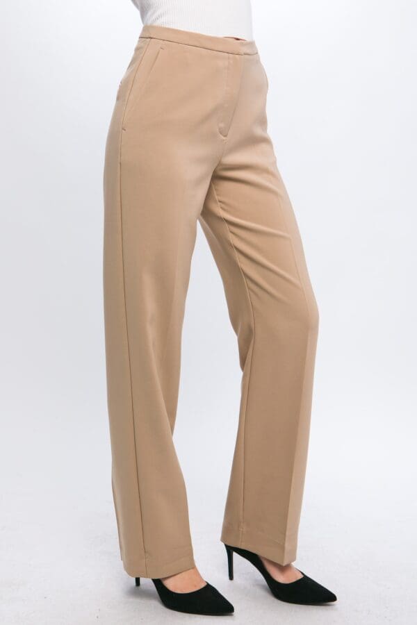 Woven Solid Formal Long Pants - Image 2