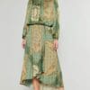Printed Elasticized Asymmetrical Hem Skirt. - Image 3