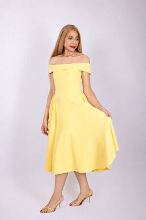 Off Shoulder Midi Dress
